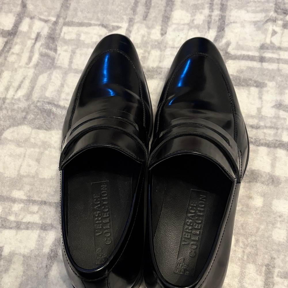 Versace Collection Shiny Black Loafers